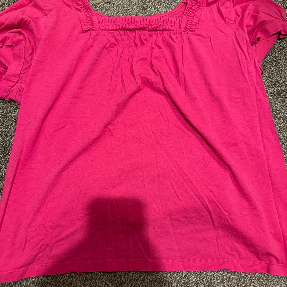 Vibrant Pink Short Sleeve Top